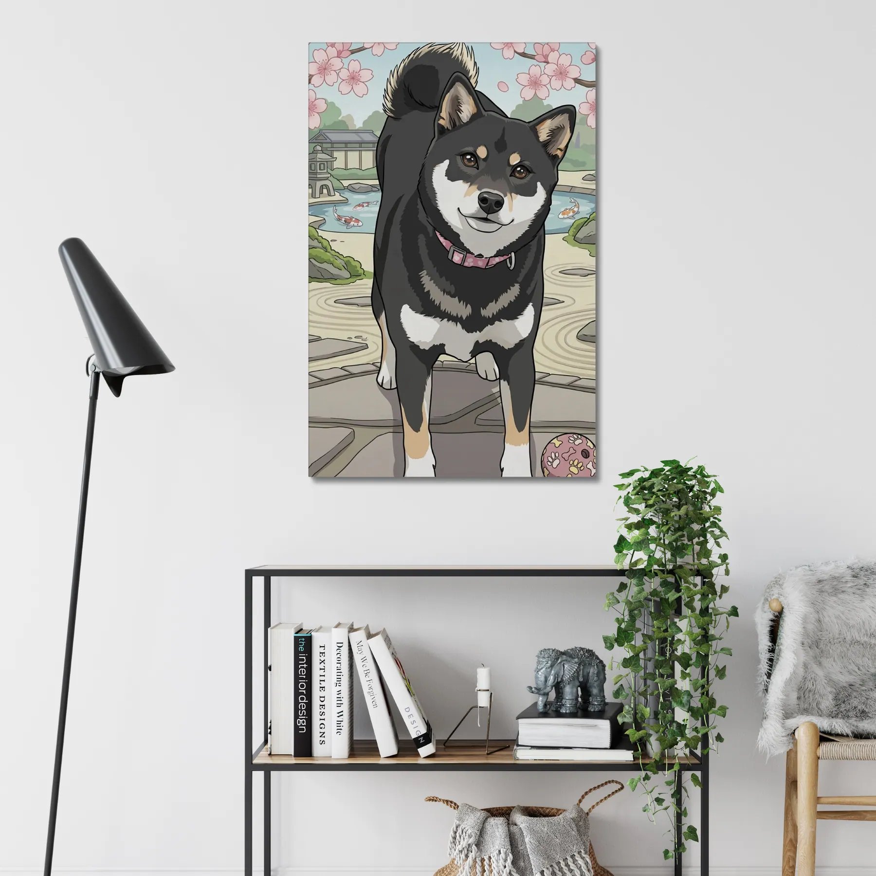 Portrait animal Cadlyo encadré dans un intérieur